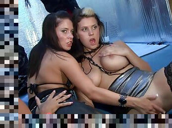 Buxom drunk sluts in the night club