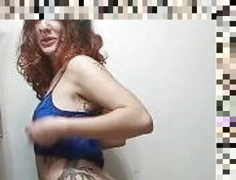 traseiros, teta-grande, garrafa, amador, anal, brinquedo, fetiche, sozinho, tatuagem, tetas-pequenas