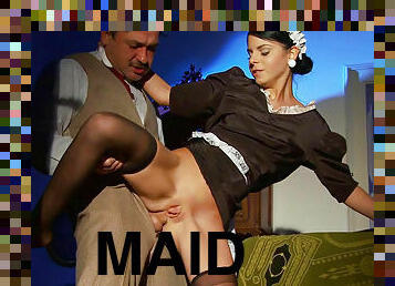 Slutty maid in anal hardcore
