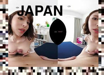 POV VR with Japanese with big naturals - Asian tits in titjob action