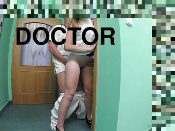 A hot-bodied lady has sex with her doctor during a medical checkup
