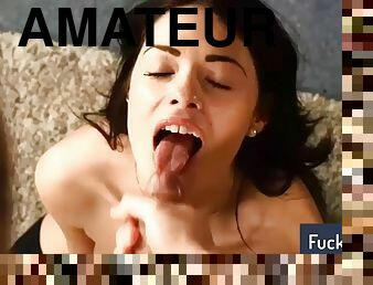 amateur, fellation, ejaculation-sur-le-corps, compilation, massive