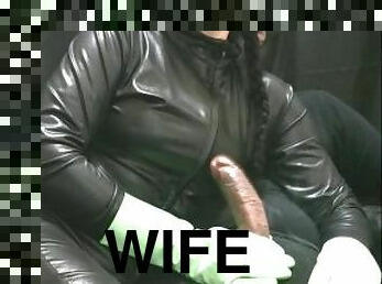 smoking wife in green rubber gloves milking me 1 promo