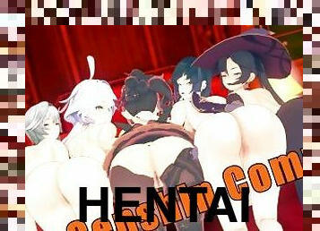 anal, recopilación, corrida-interna, anime, hentai