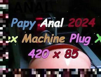Papy ce fait une séance de sex machine avec le gode XL 420 x 85