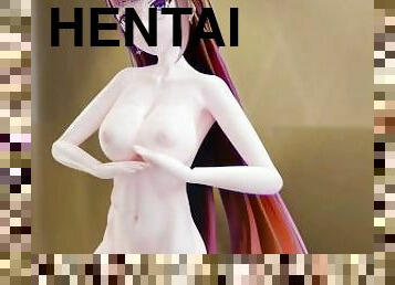 payu-dara-besar, cermin-mata, hentai, 3d, payu-dara, solo