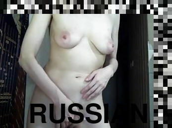 rysk, smal, milf, webbkamera, dildo