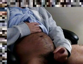 poilue, masturbation, amateur, ejaculation-sur-le-corps, énorme-bite, interracial, gay, black, ejaculation, webcam