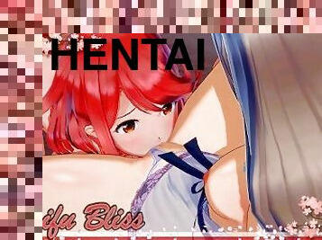 isot-tissit, orgasmi, pillu-pussy, lesbo-lesbian, punapää, anime, hentai, rinnat, pikkuinen