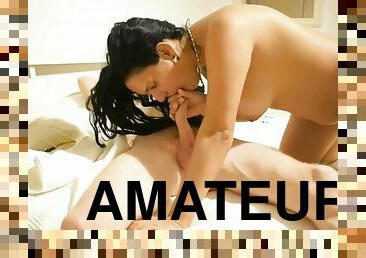 amatør, latiner, brasilien, første-gang, knepning-fucking, brunette, suttende