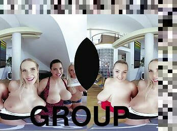 tetas-grandes, regordeta, sexo-en-grupo