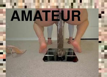 cul, amateur, anal, jouet, pieds, chevauchement, gode, fétiche, jambes