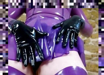 masturbation, amateur, jupe-en-l’air, secousses, bas, point-de-vue, britannique, fétiche, latex, solo