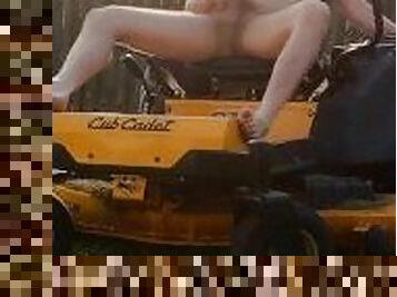 Horny Country Boy Masturbating on tractor