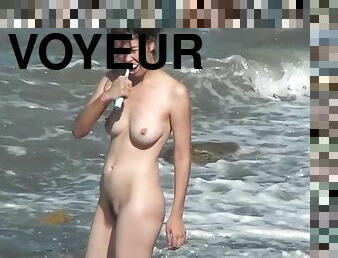 nudiste, en-plein-air, milf, cam, plage, voyeur, culotte, naturel, caché