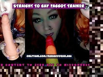 Straight to gay faggot trainer THE VIDEO
