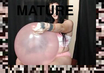 Blowing Up HUGE Pink Balloon