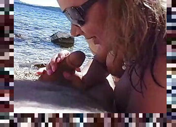 Blowjob on public  beach Croatia