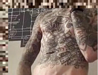 milzīgs-dzimumloceklis, zvaigzne, homoseksuāls, solo, tetovējums, penis
