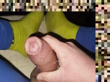 onani, cumshot, stor-pikk, føtter, ung-18, cum, fetisj, gym, pikk