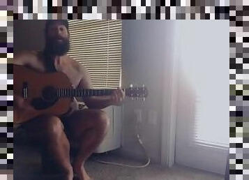 Live and uncut playing guitar naked dirty easy