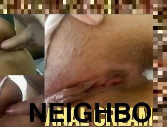 My neighbor fucks my ass for the first time and cums inside