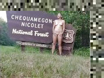 Outdoor nude photo session
