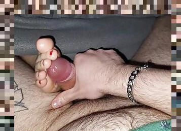 cumshot, creampie, fötter, pov, sprut, petit, footrunk, liten, tår