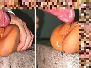 Moaning orgasm and hot cumshot while fucking my fleshlight