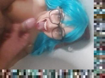 gros-nichons, lunettes, amateur, fellation, ejaculation-sur-le-corps, milf, ejaculation-interne, ejaculation, bukkake, alcool