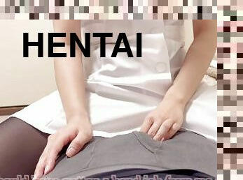 hoitaja, amatööri, kotitekoinen, japanilainen, käsihomma, pari, mälli, hentai, valkoinen, univormu