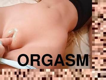 masturbacija, orgazam, skirt, prstima, dildo, vagina, grlo, sami