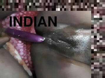 Hot Desi Indian Bhabhi Sex Fucking With 9 Inch Brinjal With Her Step Brother