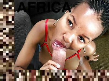 African Casting - Ebony Newbie Gets Big Booty Stretched By Bwc Agent