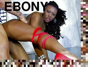 Ebony Babe Rides A Hard Cock With Her Big Ass