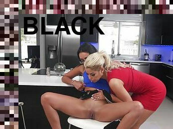 Bridgette b and vienna black play lesbo games in the kitchen