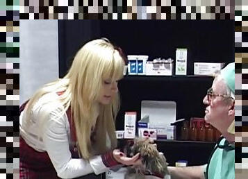 Young blonde fucking her doc