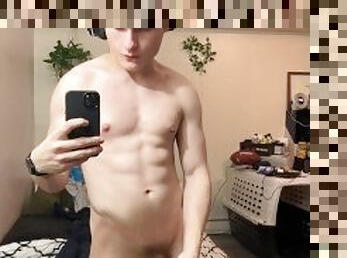 Fit Teen Twink Jerks Off