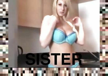 Big tit sister wants see you jerk it