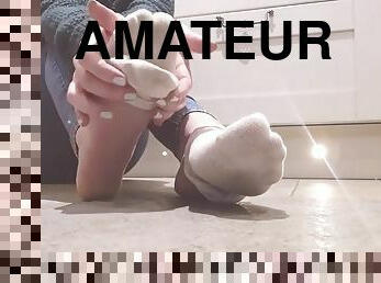 amateur, pieds, fétiche