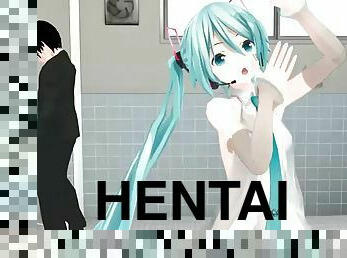 Mmd r-18 bathroom dancing with miku