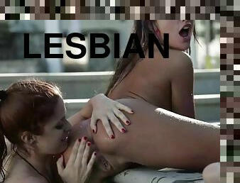 di-tempat-terbuka, lesbian-lesbian, bintang-porno, kolam-renang, berambut-cokelat