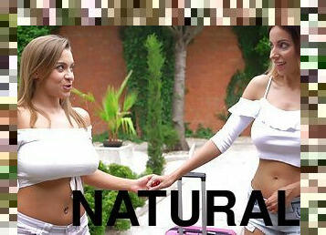 Sensual tryst for perfect babes Emily Bright and Josephine Jackson