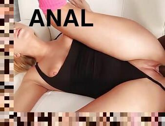 Booty blonde loves anal bbc