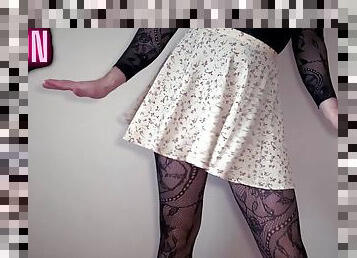 Took sister&#039;s lingerie and became a sissy femboy - Do you like?