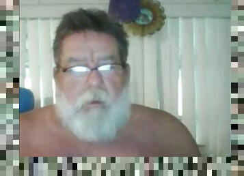 Grandpa cum on cam