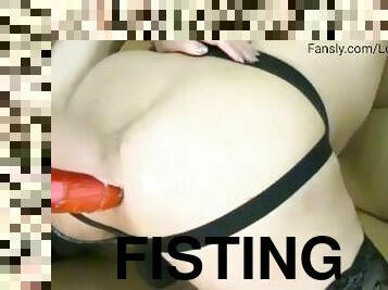 ekstrem, fisting, kæmpestor, anal, legetøj, hardcore, dildo, femidom