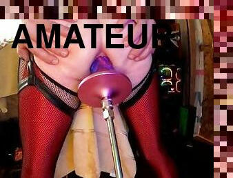 amatør, anal, tøs, maskiner, dildo