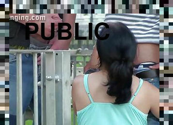 en-plein-air, public, amateur, ados, hardcore, gangbang, sexe-de-groupe, cognage, assez