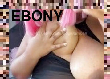 Ebony BBW Isla Moon JOI Using Her Fat Tits